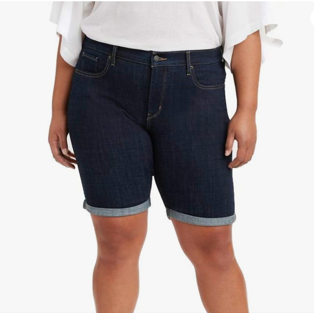 EUC Levi's® Dark Blue Shaping Bermuda Shorts